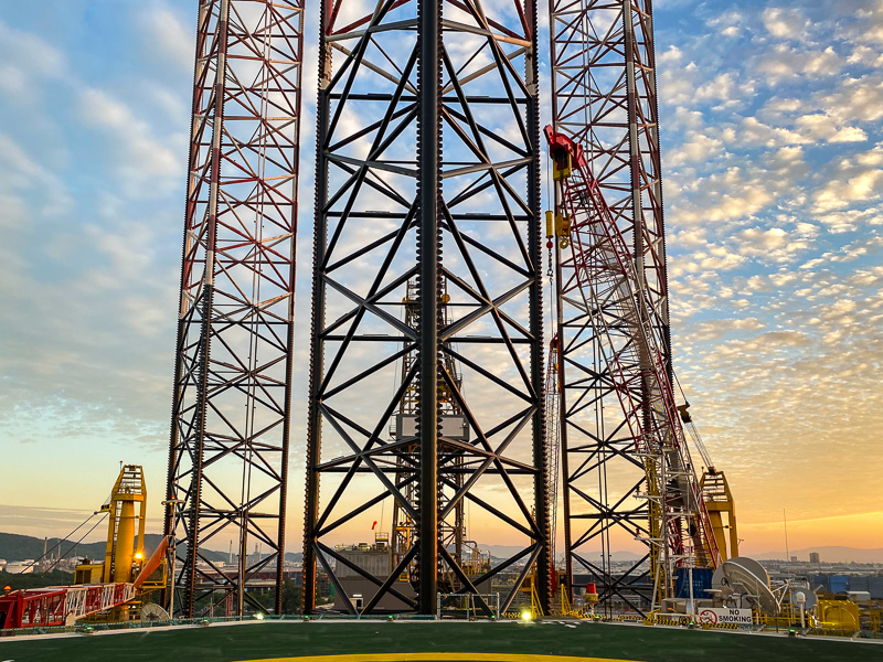 Jack-up Rig fitted with RPD System